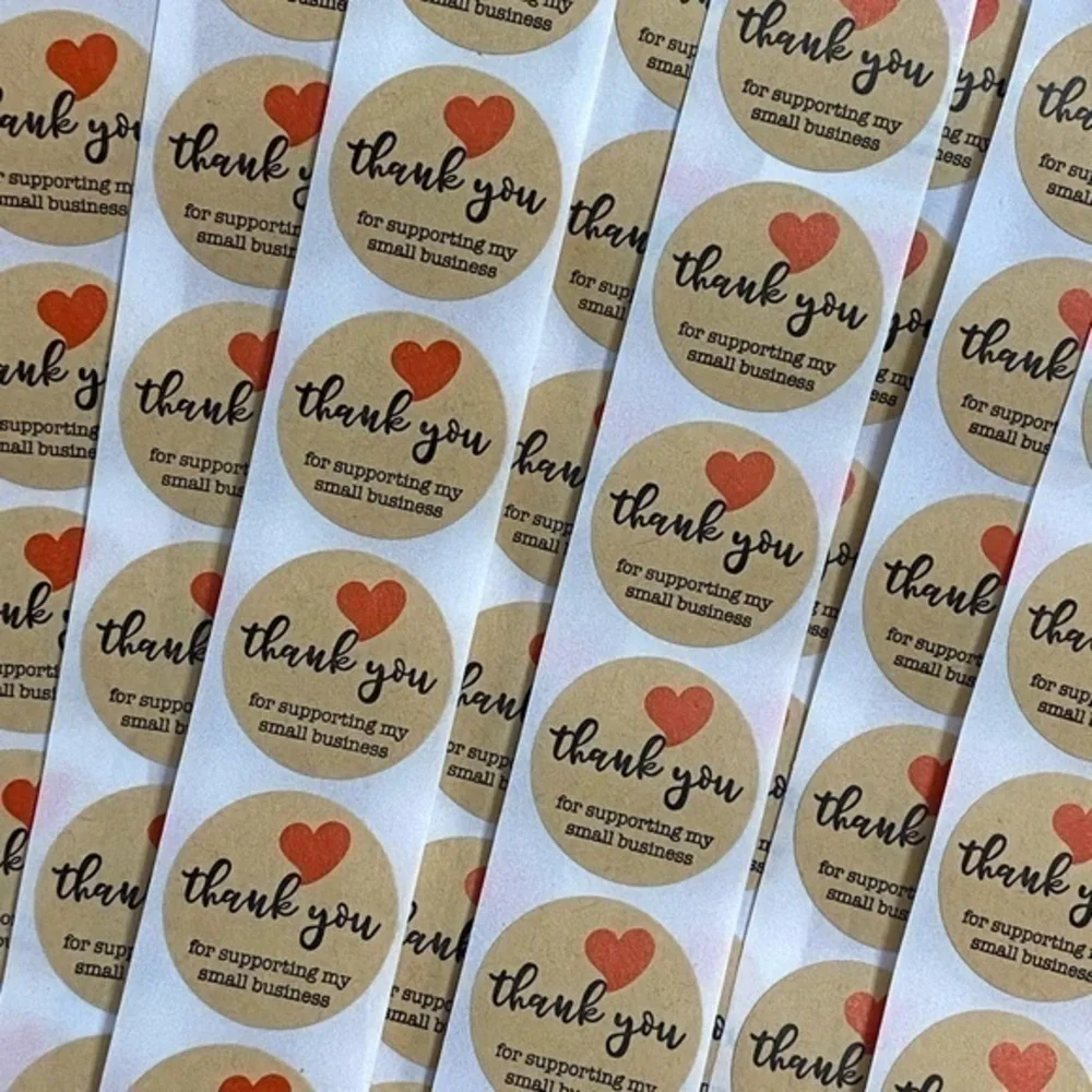 40 Small Thank You Stickers! (Quarter Size)